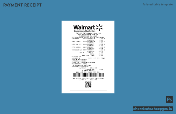 Walmart-Zahlungscheck – Beispielvorschau 2